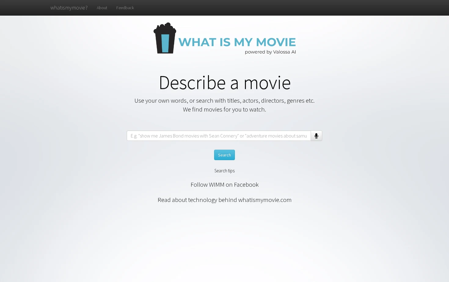 What is my movie? Describe and find movies 页面快照